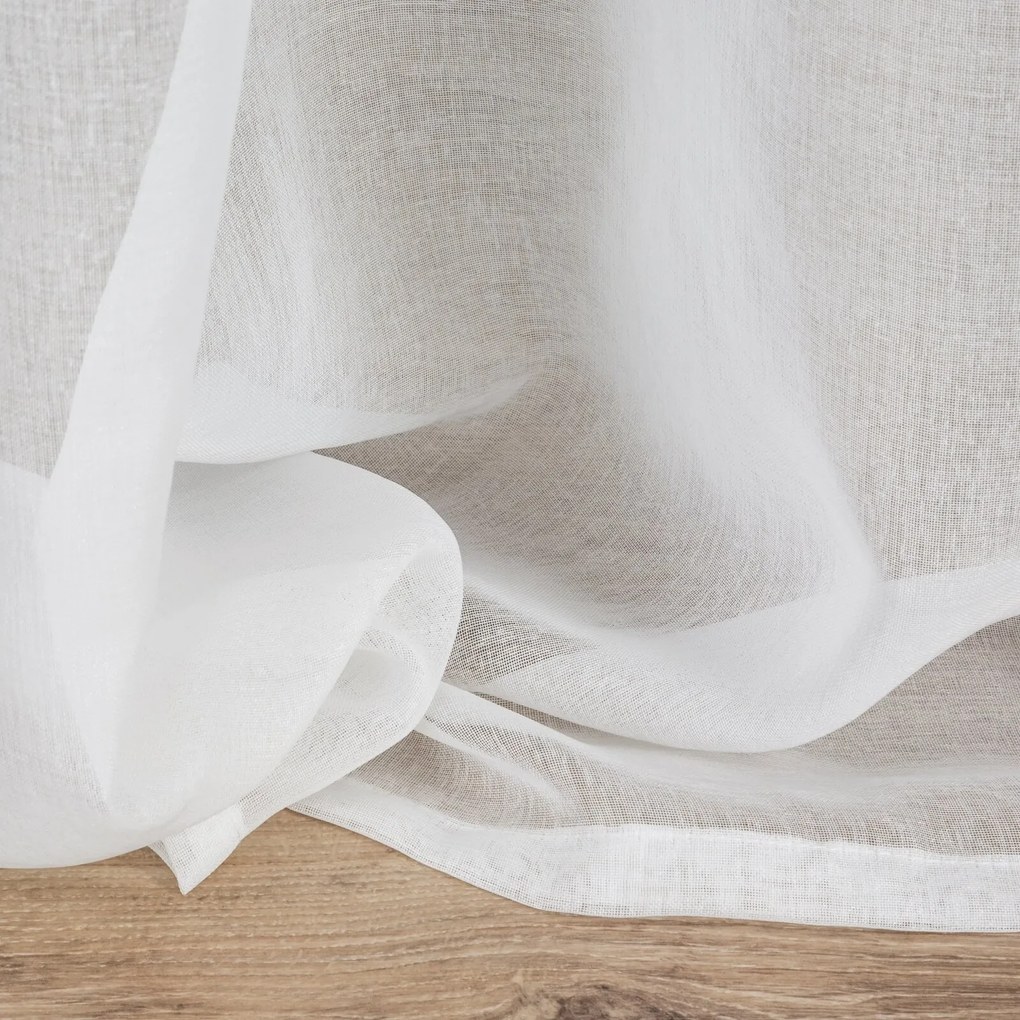 ZÁCLONA NA KRÚŽKOCH DAPHNE 140X250 CM BIELA