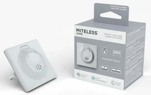 MITELESS® Home Ultrazvukový odpudzovač roztočov pre domácnosť, sivá