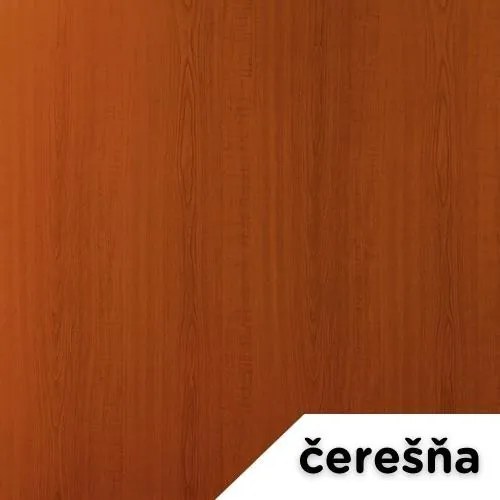 Výškovo nastaviteľný stôl OfficeTech Angle, 180 x 200 cm, biela podnož, čerešňa