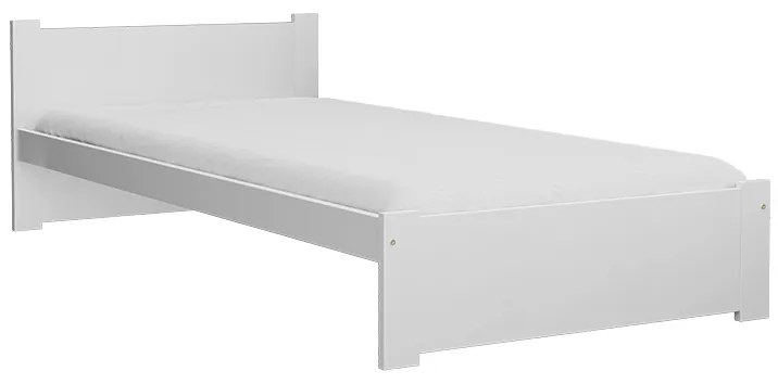 Posteľ IKAROS 90 x 200 cm, biela Rošt: Bez roštu, Matrac: Matrac COCO MAXI 20 cm