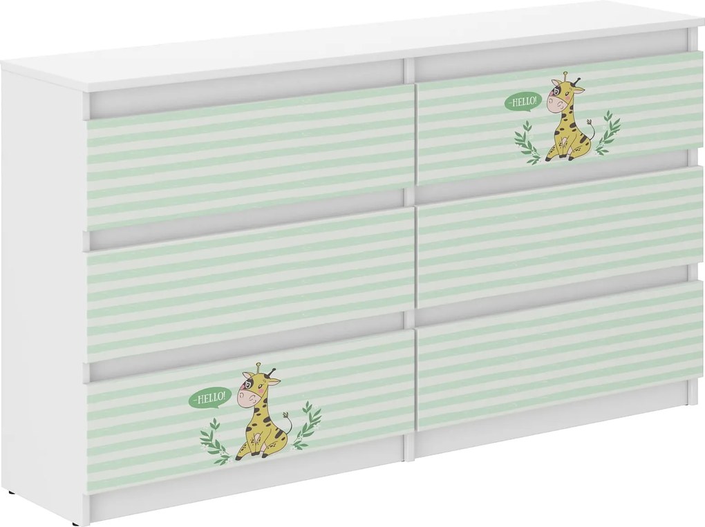 Wooden Toys Detská komoda R-140 ŽIRAFA