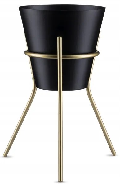 Kvetináč na stojane LOFT 20 cm čierny