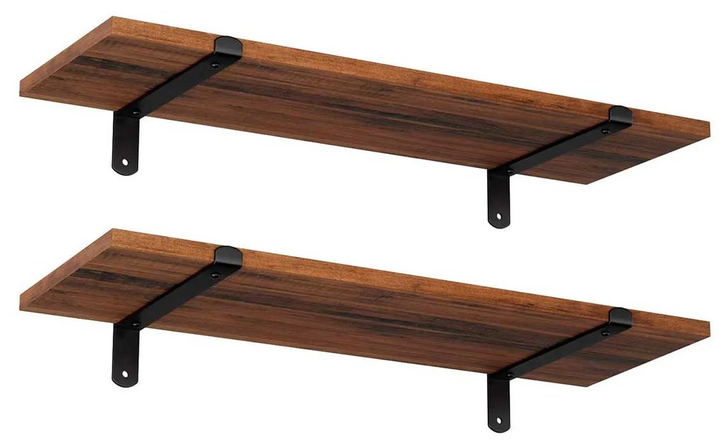 Súprava políc Murali 2 ks 60x20 cm hnedá