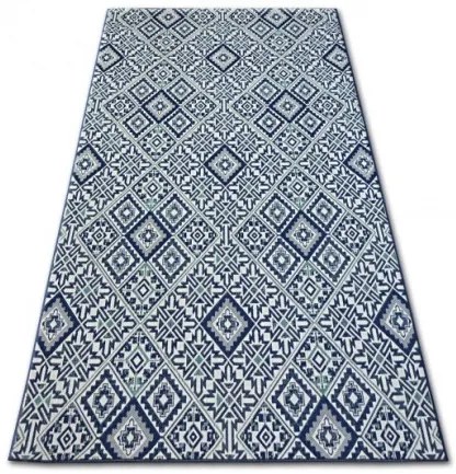 Koberec COLOR 19247/699 SISAL ROMBY modrý