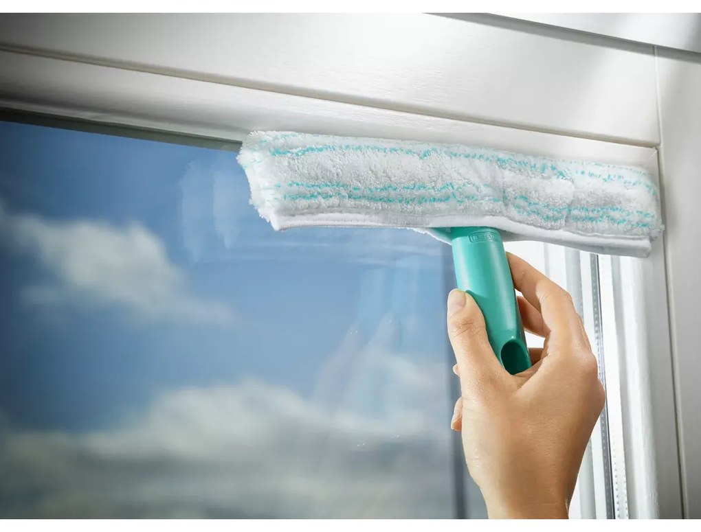 Leifheit 51016 Vysávač na okná Window Cleaner s mopom a 43 cm tyčou + Sacie hubica 17 cm čierna