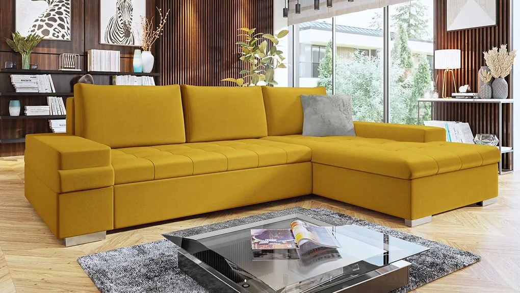 Rohová sedačka Canton Mini Premium, Dostupné poťahy: Magic Velvet 2216 + Magic Velvet 2216 + Magic Velvet 2216 - P137
