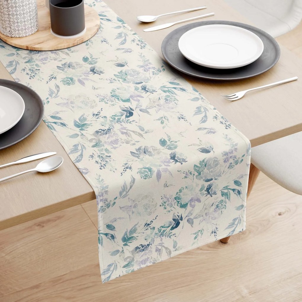 Goldea behúň na stôl valencia - otlačky rastlín 50x180 cm