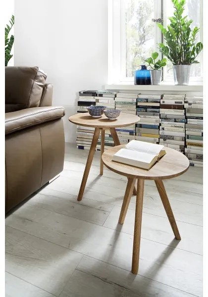 Sada 2 ks konferenčných stolíkov VEYLOR, dub