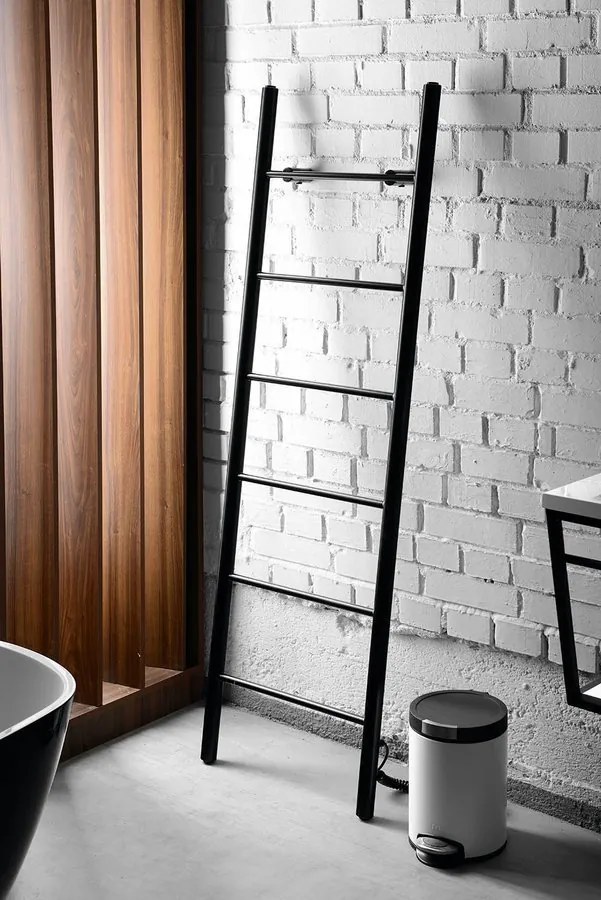 Sapho Sapho, KARBO Elektrický sušiak uterákov, okrúhly, 400x1120 mm, 87 W, čierna, KB904