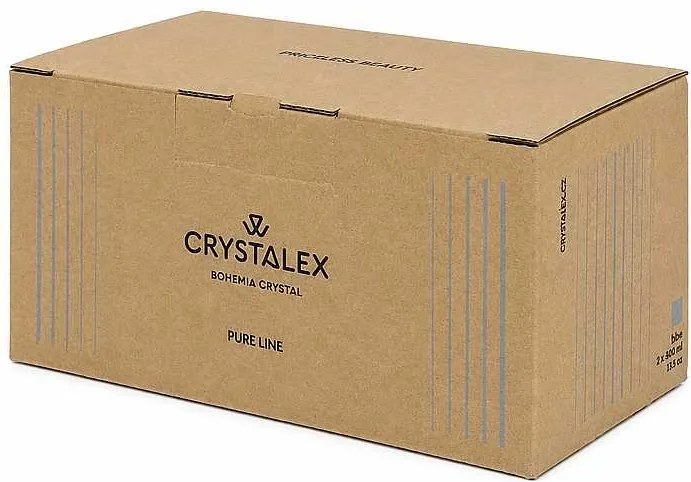 Crystalex poháre Pure line blue 350 ml 2 ks