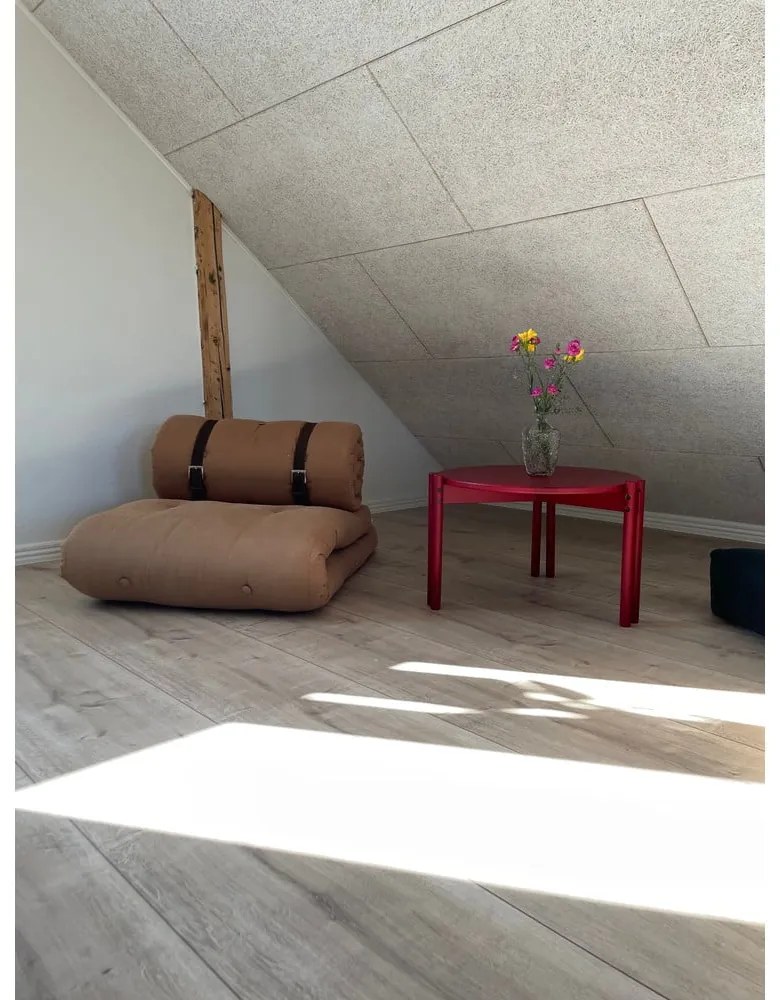 Modrý okrúhly konferenčný stolík z borovicového dreva ø 80 cm Sticks – Karup Design