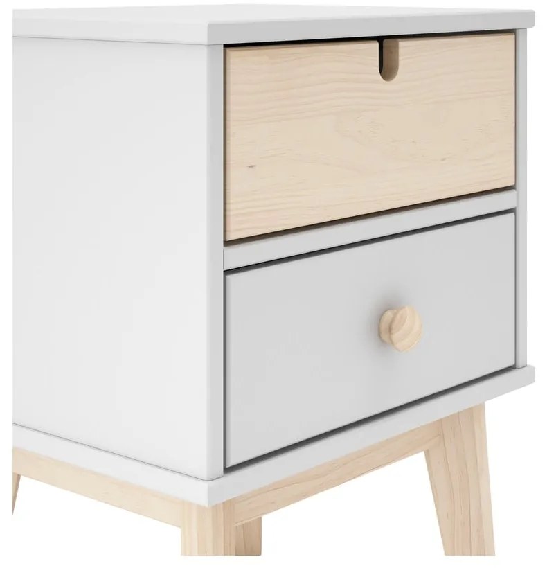 Biely detský nočný stolík Estefania - Marckeric
