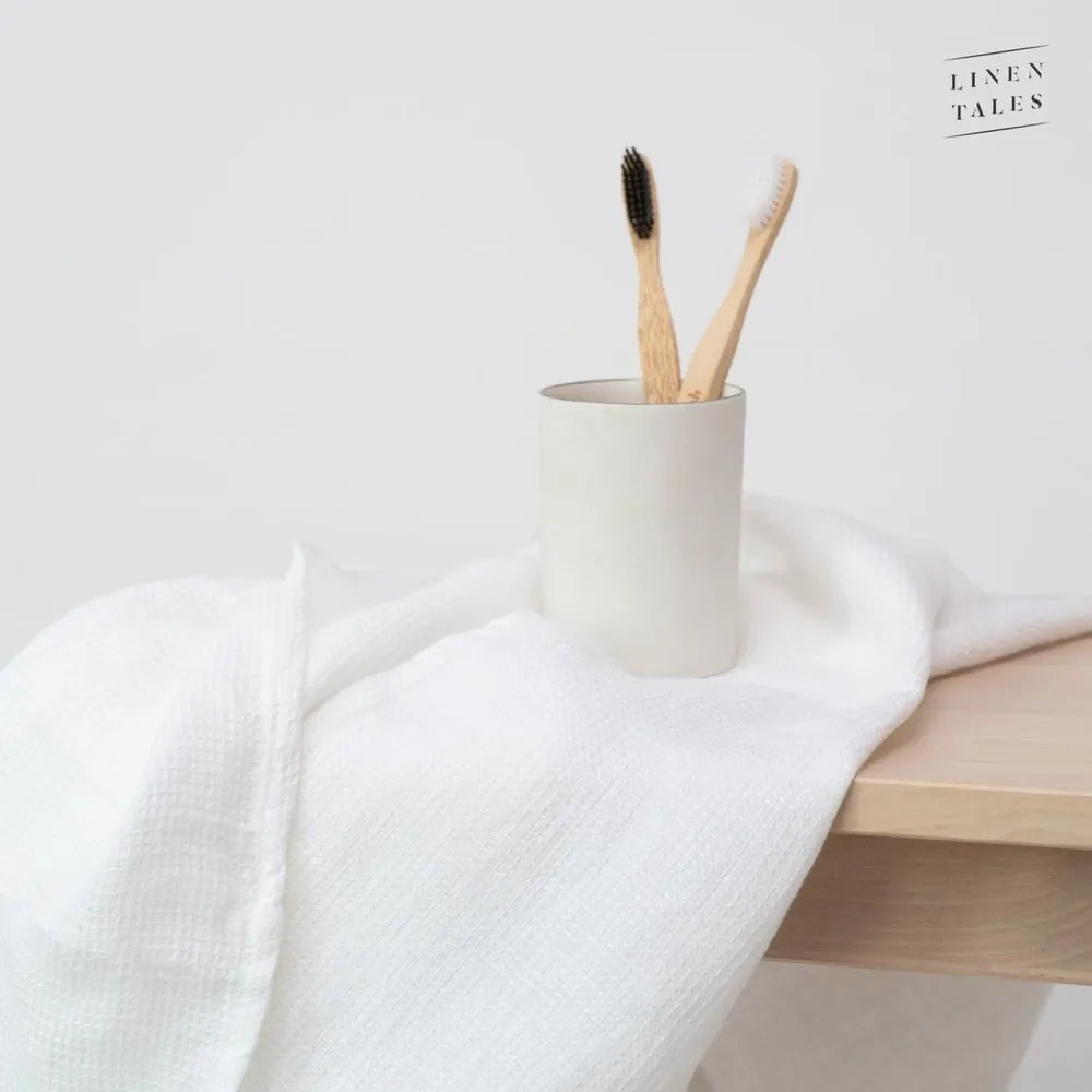 Biely ľanový uterák 65x45 cm - Linen Tales