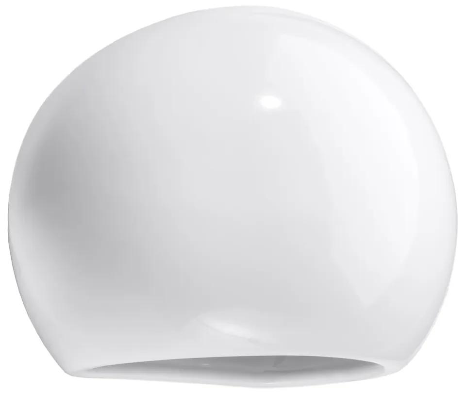 Nástenné svietidlo Globe, 1x biele keramické tienidlo, b