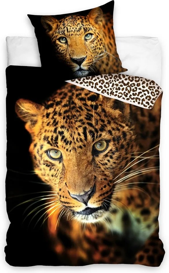 Tiptrade Bavlnené obliečky Leopard, 140 x 200 cm, 70 x 90 cm