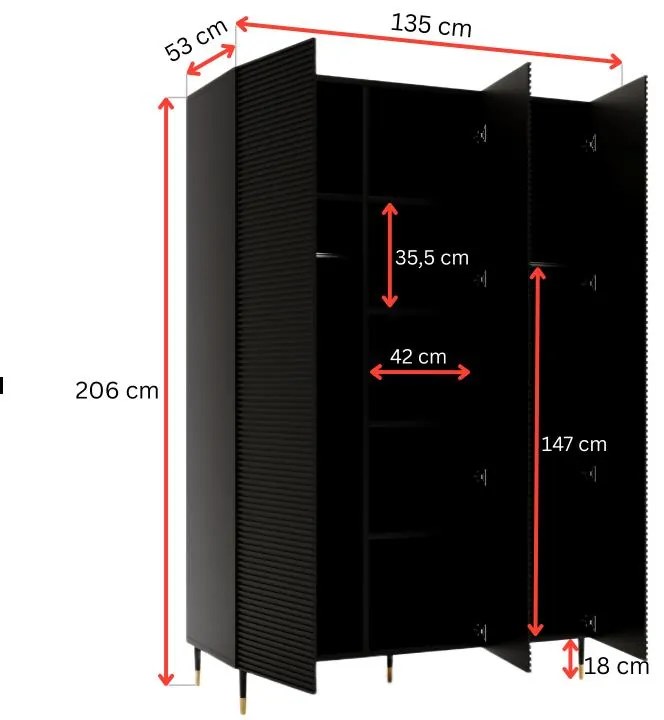 Šatníková skriňa Imperotta I07 (zelená). Akcia -20%. Vlastná spoľahlivá doprava až k Vám domov. 1123844