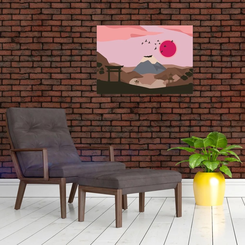 Sklenený obraz - Japonsko N⁰2 (70x50 cm)