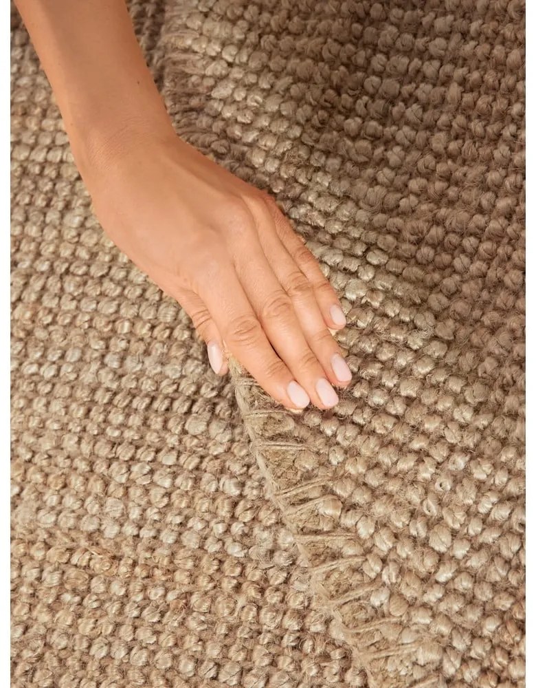 Jutový okrúhly koberec v prírodnej farbe ø 200 cm Bouclé Jaipur – Hanse Home