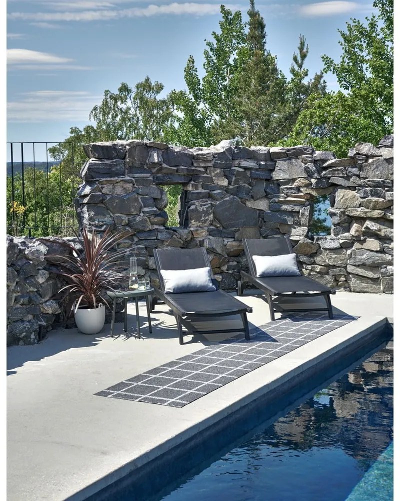 Antracitový vnútorný a vonkajší koberec 70x100 cm Ada Granit – Pappelina