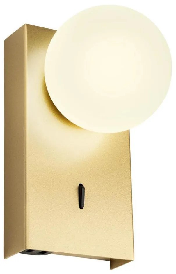 Redo 01-4657 - LED nástenné svietidlo NORMA LED/5W/230V CRI 90 USB zlaté