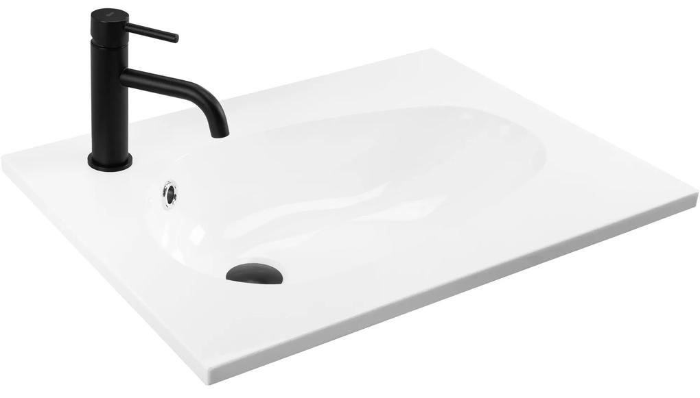 Rea Selena, konglomerátové zápustné umývadlo 610x465 mm, biela, REA-U6020