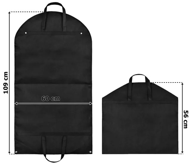 Obal na oblečenie CERTO čierny