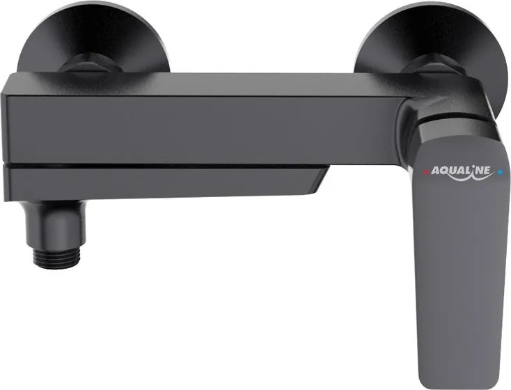 Aqualine Aqualine, FLERY nástenná vaňová/sprchová batéria, otočné ramienko, grafitová, FY010GM