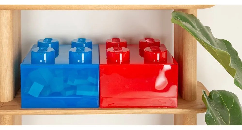 Červený plastový detský úložný box 25x25x18 cm – LEGO®