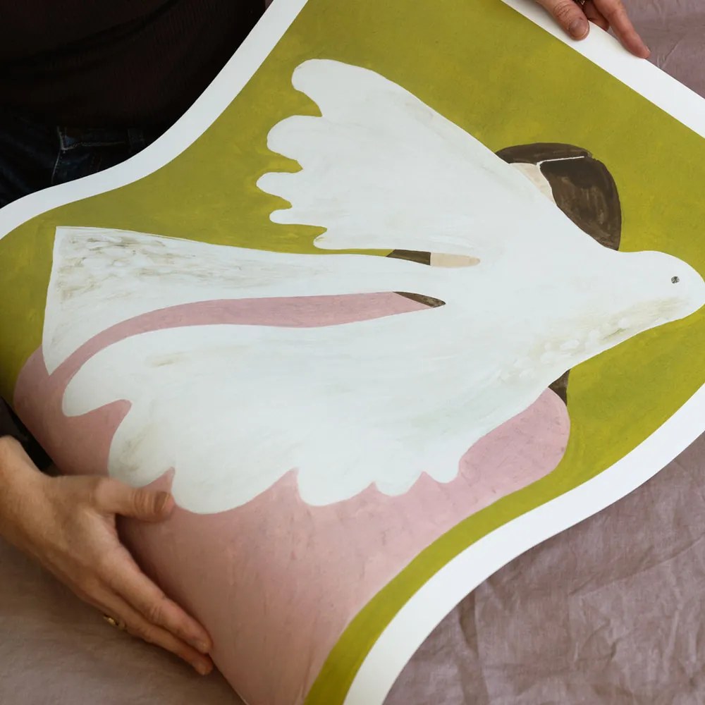 The Poster Club Plagát Bird and Woman by Clara Schicketanz 30x40 cm