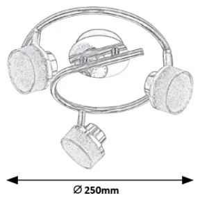 Rabalux 5637 - LED Stropné bodové svietidlo PADMA 3xLED/5W/230V