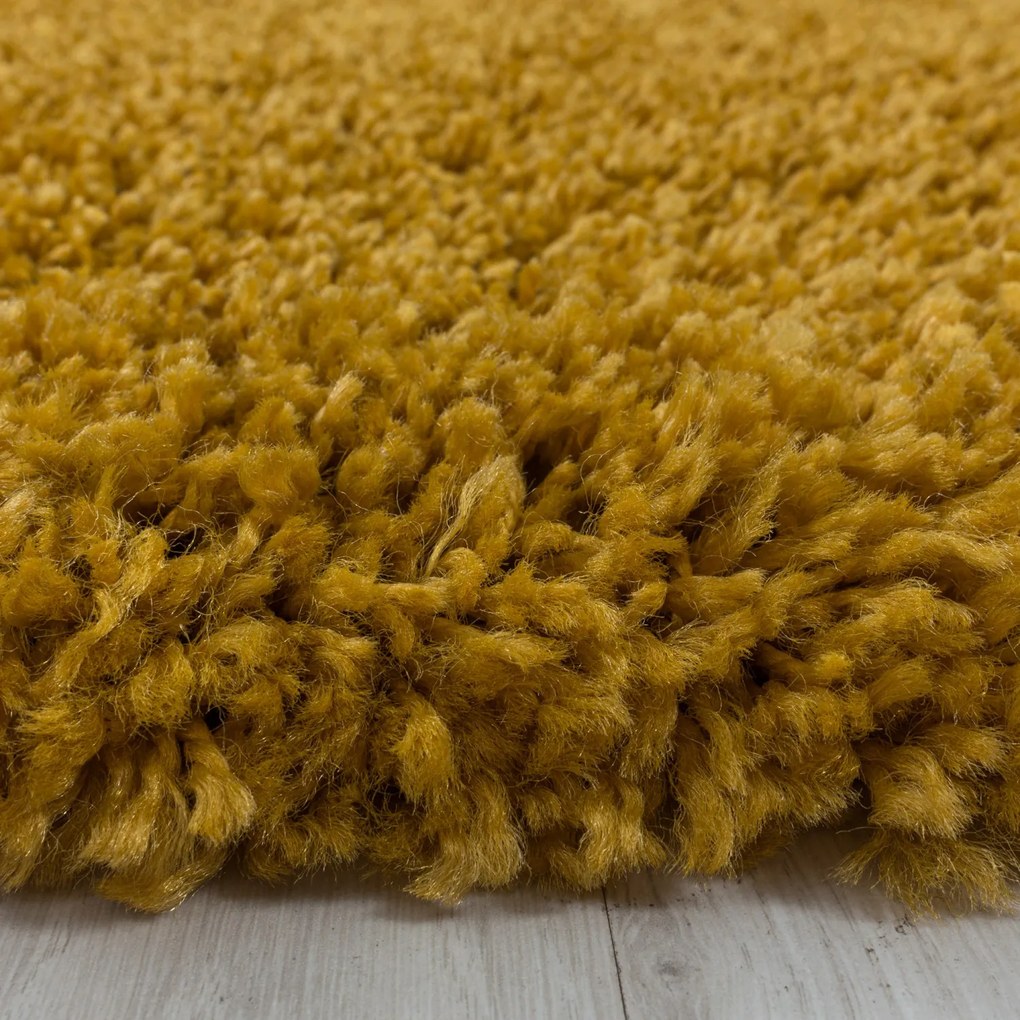 Ayyildiz koberce Kusový koberec Sydney Shaggy 3000 gold kruh - 80x80 (priemer) kruh cm