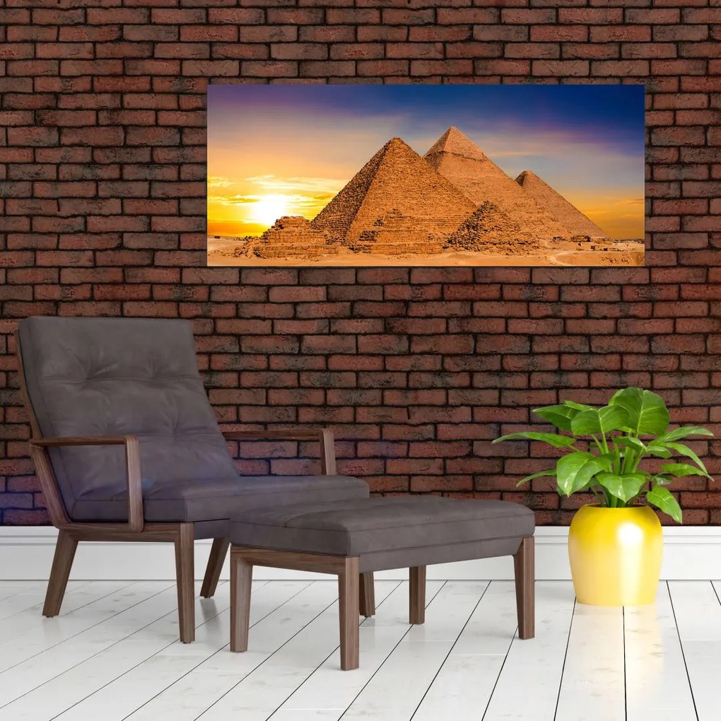 Obraz - Egyptské pyramídy (120x50 cm)