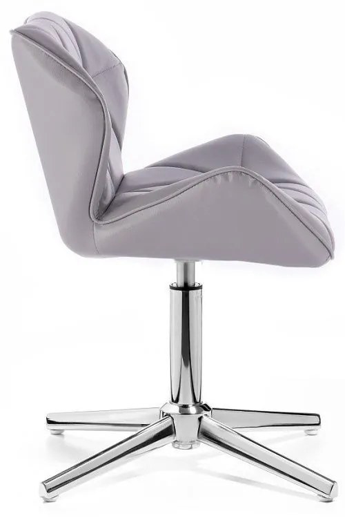 LuxuryForm DESIGN Stolička MILANO na striebornom kríži - sivá