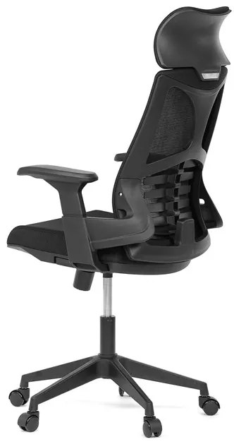 Autronic BONTEC Kancelárska stolička, hojdací mechanizmus, čierna sieťovina, KA-S247 BK Farba: Čierna