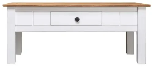 vidaXL Konferenčný stolík, biely 100x60x45 cm, borovica Panama Range-