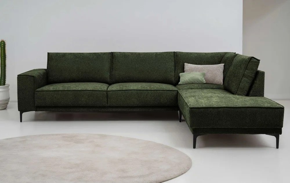 Zelená ženilková rohová pohovka (pravý roh/do L) Copenhagen – Scandic