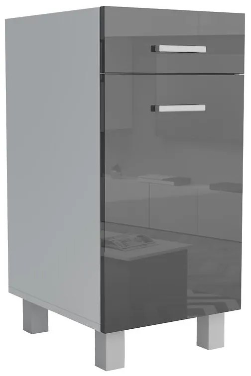 Kuchynská skrinka Lucjan D1F1S 30 LUX čierna