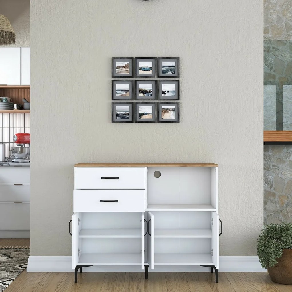 Skriňa Jeby Walnut and White