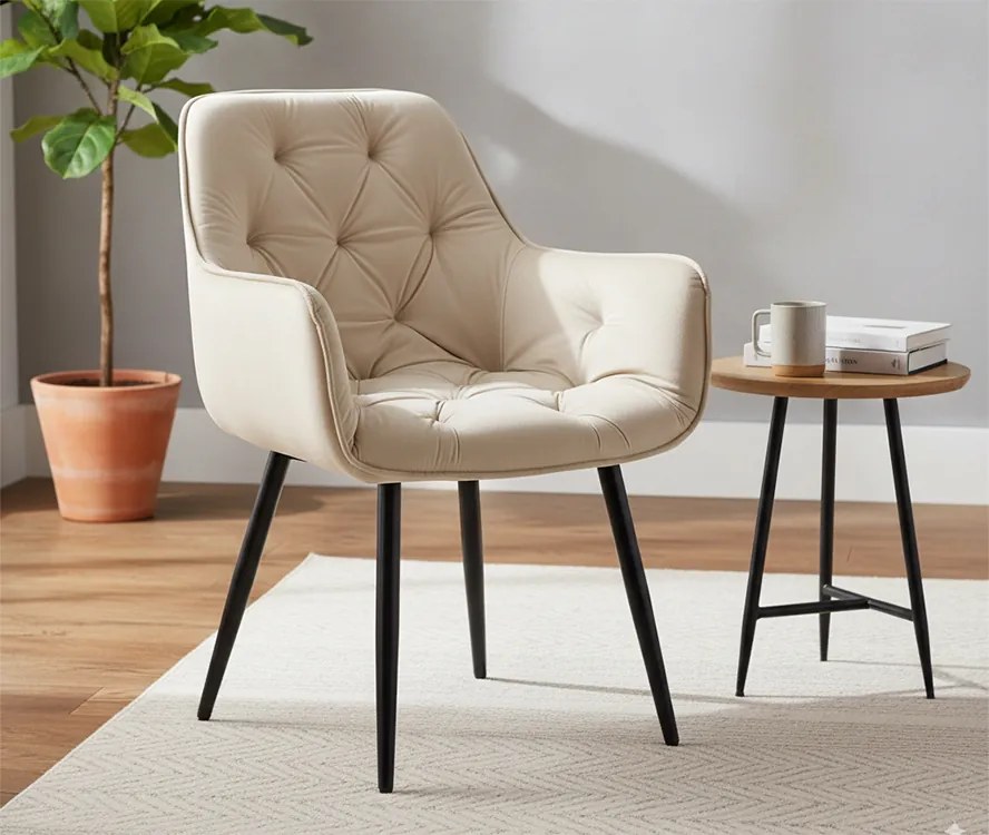 CH Jedálenská stolička Kelly - krémová