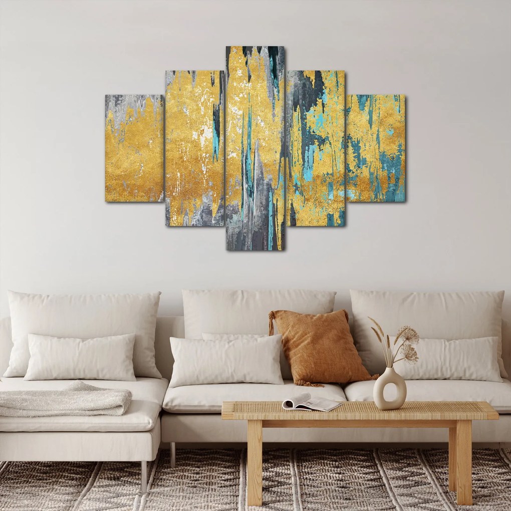 Obraz - Zlatý design (150x105 cm)