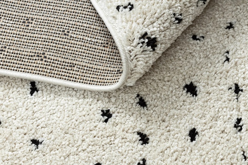 Koberec BERBER SYLA B752, krémový, bodky - strapce