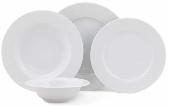 Jedálenská súprava 24 ks biela/porcelán