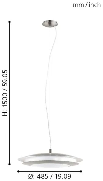 Eglo 98044 - LED RGB Stmievateľný luster na lanku MONEVA-C LED/27W/230V