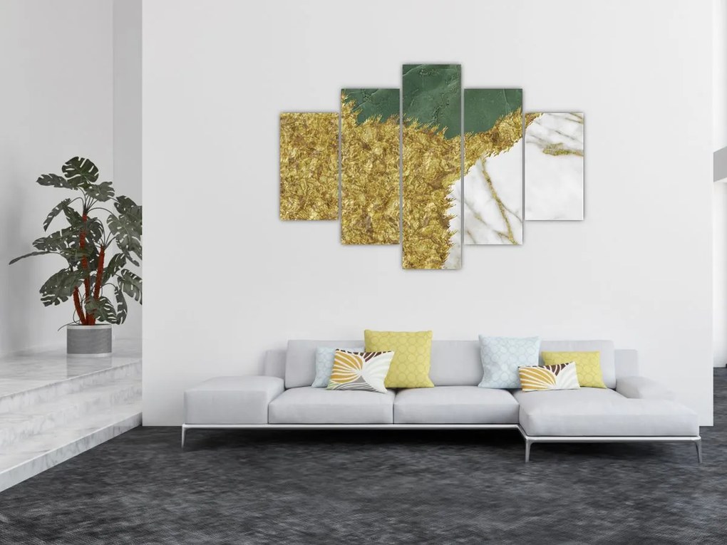 Obraz - Zelený mramor N⁰2 (150x105 cm)