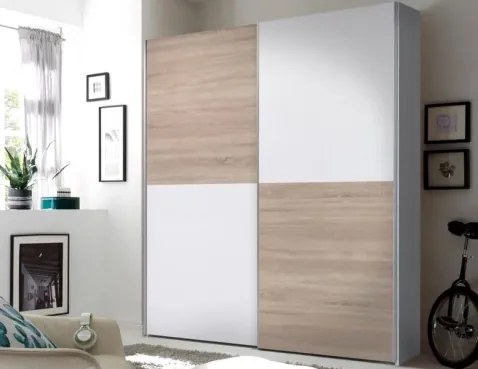 Šatníková skriňa Puls, biela/dub sonoma%