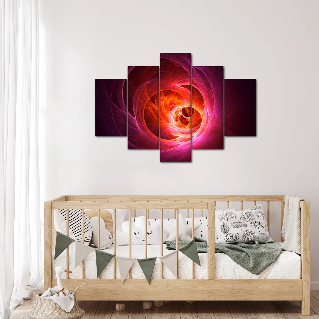 Moderný obraz ružovej abstrakcie (150x105 cm)