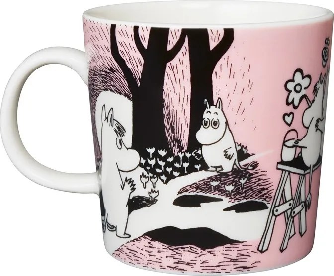Hrnček Moomin Love 0,3l, ružový / 30. výročie, darčekový box