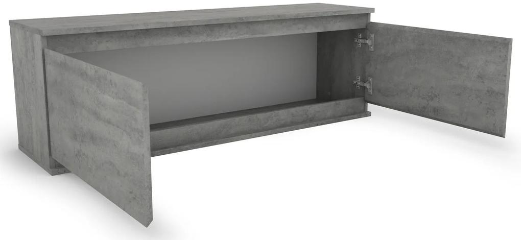 Nástenná skrinka Carlos, šedý betón, 120 cm