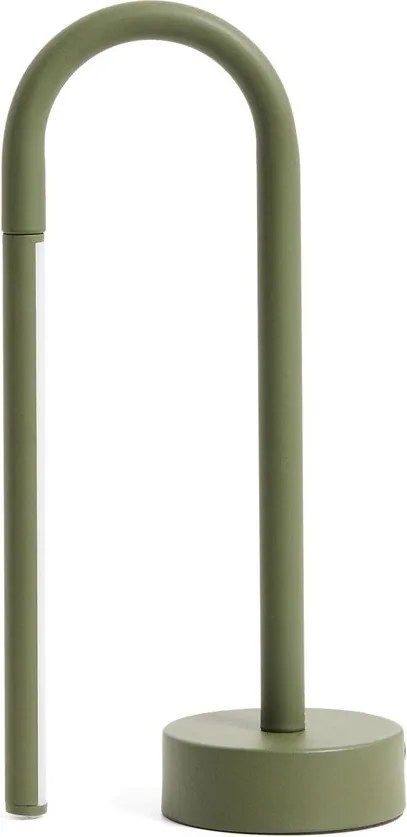 Zelená kovová LED stolová lampa (výška 30 cm) Bow – Kave Home