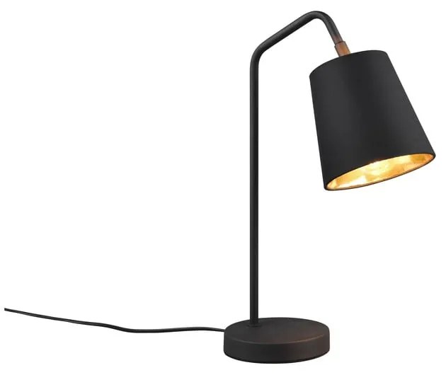 Čierna stolová lampa s textilným tienidlom (výška 45 cm) Buddy – Reality